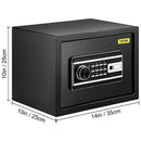 VEVOR Fingerprint Locks Safe Deposit Box 0.8/1.7/2.1 Cubic Feet Digital Electronic Secret Hidden Piggy Bank for Store Money Guns