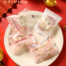 2025 Chinese New Year Snowflake Crispy Packaging 100Pcs 7x10cm Baking Cookie Machine Sealed Candy Bags