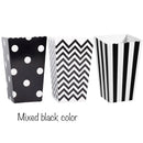6/12/18 Pcs Mixed Pink Stripe Wave Dot Paper Popcorn Boxes Bag Birthday Pop Corn Candy Sanck Favor Bags Movie Party Tableware