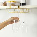 Wine Glasses Holder Bartender Stemware Hanging Rack Under Cabinet Stemware Organizer Glass Goblet Iron Rack Bar Tool Storage