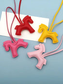 Pony Bag Charm, PU Leather Luggage & Car Pendant, Premium Versatile Travel Accessories