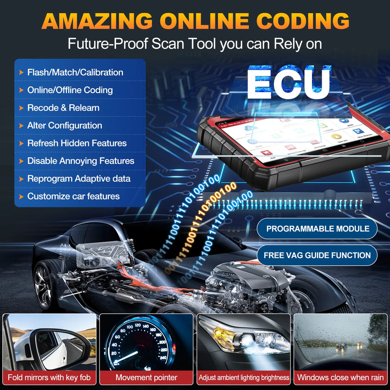 2025 LAUNCH X431 PRO Elite Bidirectional Scan Tool, 37+ Services, ECU Coding, Full System Diagnostic Scanner