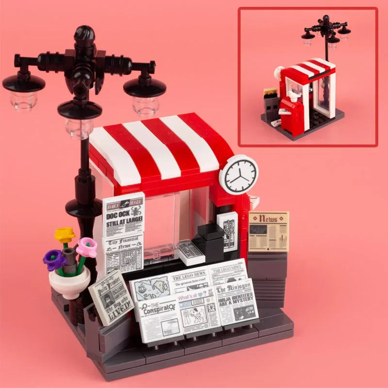 MOC City Series Building Blocks Figure Furniture House Kitchen Medieval Accessories DIY Bricks Set Christmas Toys for Kid Gifts