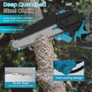 Mini Chainsaw 6 "with 1/2×21V battery, powerful electric small portable chainsaw with automatic oiler for easy pruning