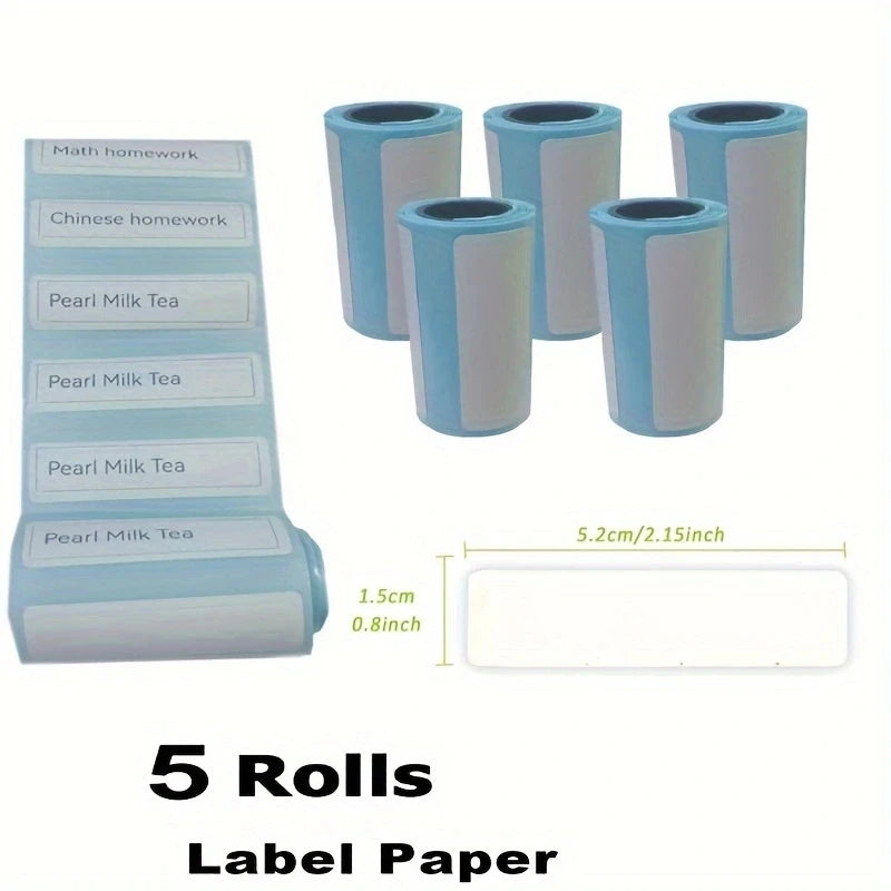 Mini Thermal Printer Paper with Self-adhesive Printable Sticker Paper Roll Direct 57*25mm for PeriPage A6 Pocket PAPERANG P1/P2