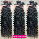Deep Wave Human Hair Bundles 20 22 24Inch Burmese Curly Hair Bundles Deep Wave Bundles 100% Human Hair For Women Hair Extensions