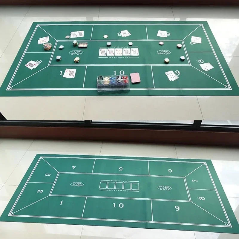 Texas Hold 'em Table Mat 180x90cm Non-woven Tablecloth Poker Card Game Table Cloth Casino Board Game Mat Poker Accessories