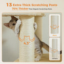 Big Cat Tree for Large Cats Robust Cat Tower with Several Levels Cat House Climbing Tree with Hammock 11 Sisal Posts Large Perch