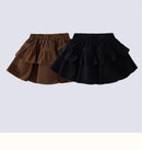 2025 Autumn and Winter New Girls Corduroy Skirt Children Trendy Cake Skirt Pleated Skirt with Safety Pants