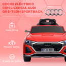 Aiyaplay Electric Car for Children Audi Q8 Etron Sportback with License Remote Control Headlights Horn and Music Gray