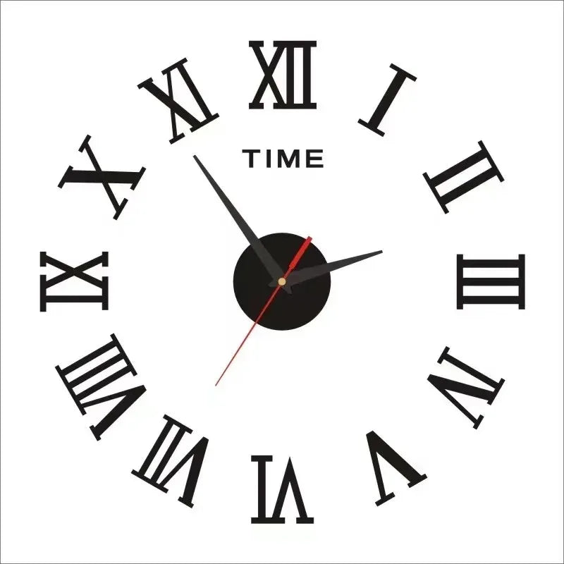 1pc Large Wall Clock DIY Clocks Fashion Watches Acrylic Mirror Stickers Modern Design Living Room Home Decor Horloge