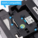 5 Stück Schwarz auf Weiß Etikettenband Kompatibel mit Brother TZ Tze 251 Tze-251 P-Touch 24mm Dropshipping & Großhandel