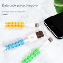 12pcs Cable Protector Universal Silicone Data Cable Spiral Winder Wire Cord Organizer Cover for Iphone USB Charger Cable Cord