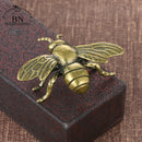 Massives Messing Honigbiene Insektenfiguren Miniatur Teehaustier Lustiger Käfer Bastelsammlung Desktop Klein Ornamente Heimdekorationen