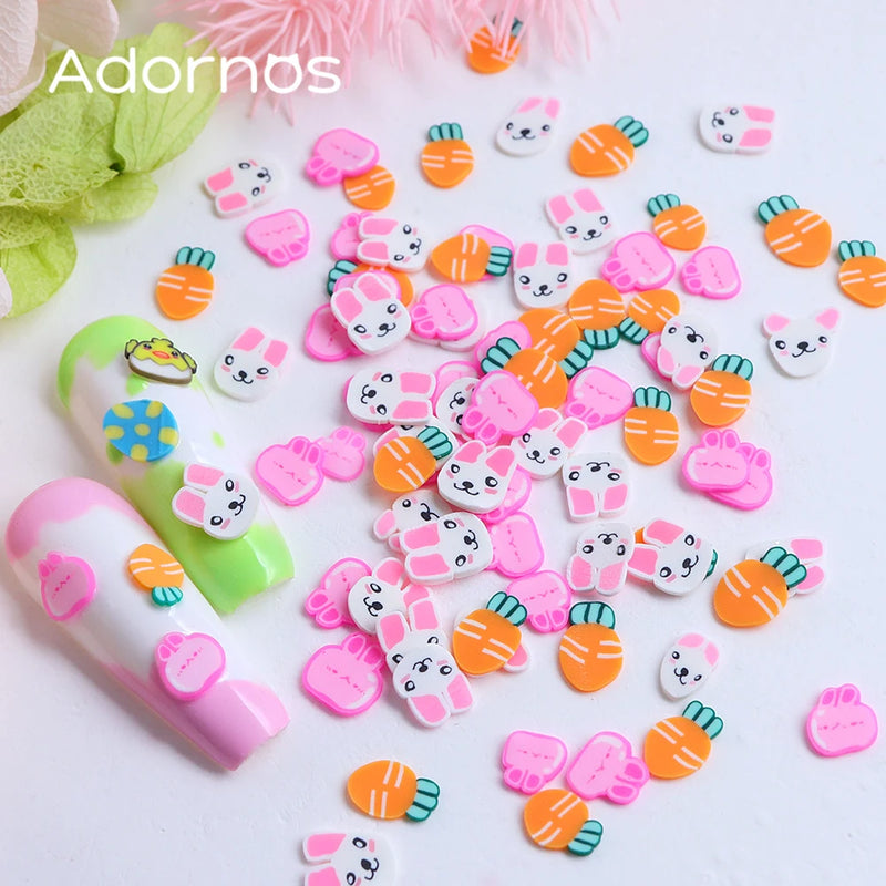 10 g Easter Day Slices Polymer Clay Sprinkles Epoxy Resin Filling Colorful Egg Rabbit Carrot Shape DIY Crafts Making Accessories