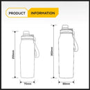 1L Insulated Cold Water Bottle Thermos Stainless Steel Tumbler Qutdoor Sports Handle Vacuum Flasks Double Wall Cup