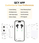 QCY MeloBuds Pro Adaptive Hybrid Active Noise Cancelling Wireless Earbuds 46dB Bluetooth 5.3 LDAC Hi-Res Audio 34H Earphones