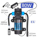 3/8" 9/12mm Misting Cooling System 0.6mm Nozzles Fine Atomizer PE Tubing Filter Self-priming Pump Garden Irrigation Watering Kit