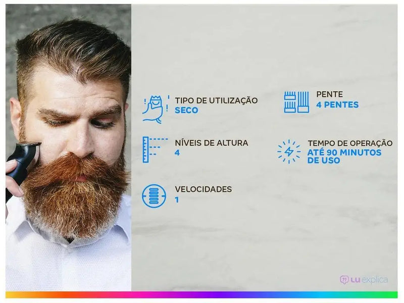 10 in 1 Mondial Super Groom Hair Trimmer-Bivolt