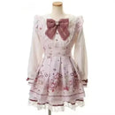 Harajuku Sweet Bow Black Plaid Dresses All-match Slim Fit Kawaii Lolita Dress for Women Autumn New Long Sleeve Vestidos De Mujer