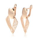 Kinel New Fashion Glossy Drop Earring for Women Unusual Geometry Hollow 585 Rose Gold Color Ethnic Bride Daily Fine Jewelry