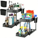 1/2PCS Under Sink Organizers And Storage, Large Capacity Heavy Load Pull-Out Under Sink Shelves With Sliding Drawer For Kitchen And Bathroom,Halloween Gifts