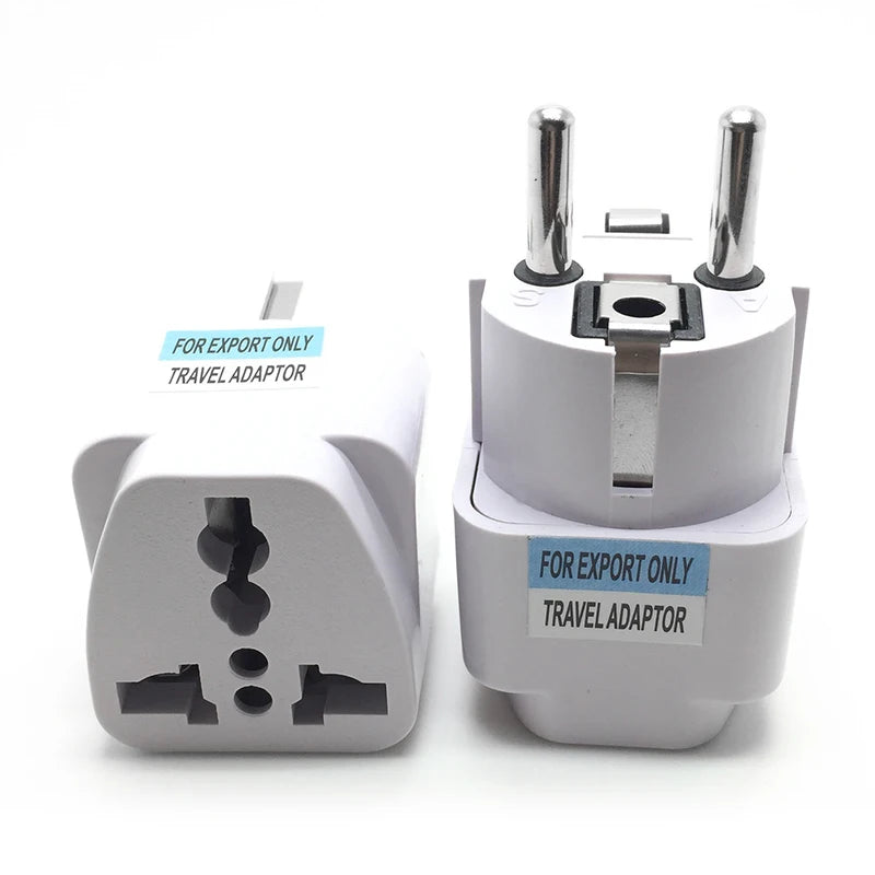 Universal EU Plug Adapter International UK US To EU Euro KR Travel Adapter Electrical Plug Converter Power Socket Wholesale