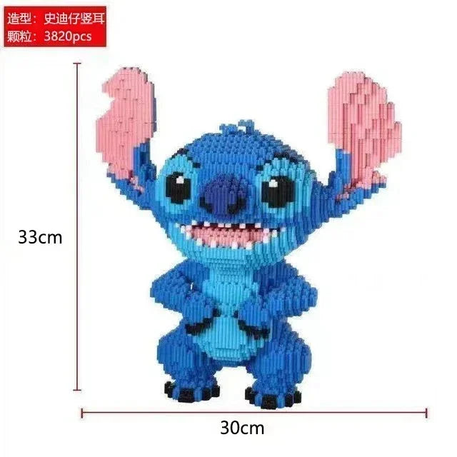 New Disney Building Block Stitch Giant Stitzer Assembly Toy Children's Birthday Gift Puzzle Desktop Decoration Fast Delivery