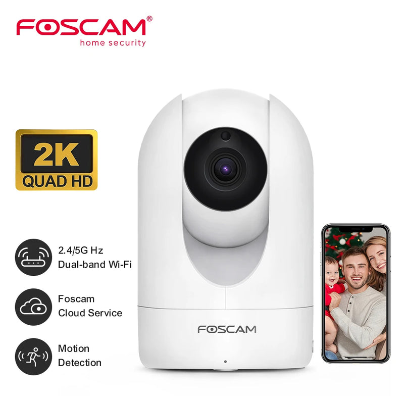 FOSCAM Home Security 4MP WiFi Camera Pan&Tilt 2.4/5GHz Wireless IP Indoor Cam AI Human Detection Home Video Surveillance Cameras