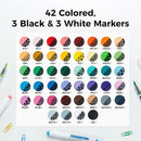 Ohuhu Nahuku Direct-Ink Acrylic Paint Markers | Flexible Brush Tip, High Opacity & Lightfast Set