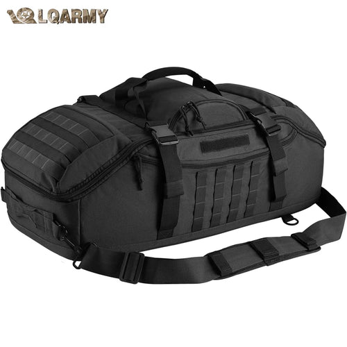 LQARMY 30L 45L 80L Sport Travel Bag Molle Tactical Backpack Gym Fitness Bag Large Duffle Bags for Camping Hunting Fishing