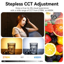 Ulanzi VL-200Bi 200W V-Mount Video Light CRI 95+ 2700K-6500K CCT for Livestreaming Photography COB Light with Wireless Control