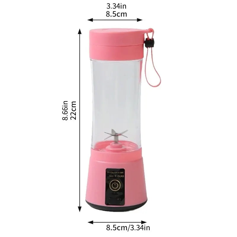 Electric Mini Portable Whirlwind Juice Cup Personal Electric Mini Bottle Household USB 6 Blade Juicer in Summer.