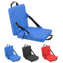 Portable  Pads Foldable Chair with Backrest Soft Sponge Cushion Back Chair for Stadium and Beach