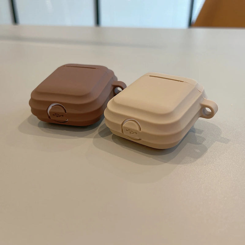 Fashion Chocolate Khaki Case For Apple Airpods Pro 3 Case Silicone Earphone Cover For Airpods 3 3rd Generation air pod 2 1 Case