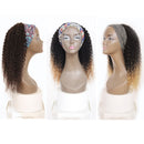 Schwarze gelockte Haar-Haarband-Perücken 18 Zoll Ombre Braun Afro Krauses Lockenhaar für afrikanische Frauen Soku Glueless Wig 150% Dichte
