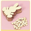 4/10pcs Wooden Easter Rabbit Ornament 2 Size Rabbit Crafts For Home Table Decorations Kids Gift Handmade DIY Painting Supplies