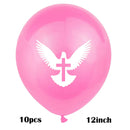 Balloon Easter Bless Cross Easter Balloons Party Easter Decoration Ballon Baptism Forked Holy Communion Favors Christen Decotion