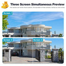 6K 12MP WiFi Surveillance Camera Outdoor Four Lens Three Screen CCTV Waterproof PTZ Mini Street Camera 360° Security Camera