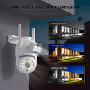 8MP Outdoor Surveillance Camera Dual Lens Dual Screen AI Auto Tracking IP Video Wifi PTZ Camera CCTV Two Way Audio