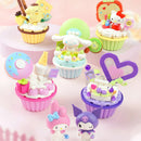 Original Keeppley Sanrio Kuromi My Melody Building Block Hellokitty Cartoon Cake Series Assembly Toys Cinnamoroll Boy Girls Gift