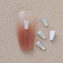 100pcs/Pack White Opal Drop Heart Mixed Shaped Resin Rhinestone Fancy Style Shiny 3D Manicure Nail Art Decoration Charms Jewelry