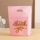 100PCS Gift Packaging Bags 6 Size Gratitude Handbags Thank you Plastic Shopping Tote Bags Wedding Birthday Bag Flat Pockets