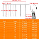 USB Festoon LED String Light 8 Mode Remote Christmas Fairy Garland Curtain Light Decor For Home Holiday Decorative New Year Lamp