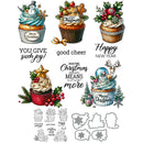 Mangocraft Christmas Series Sweet Cupcakes Cutting Dies Clear Stamp DIY Scrapbooking Metal Dies Silicone Stamp For Cards Albums