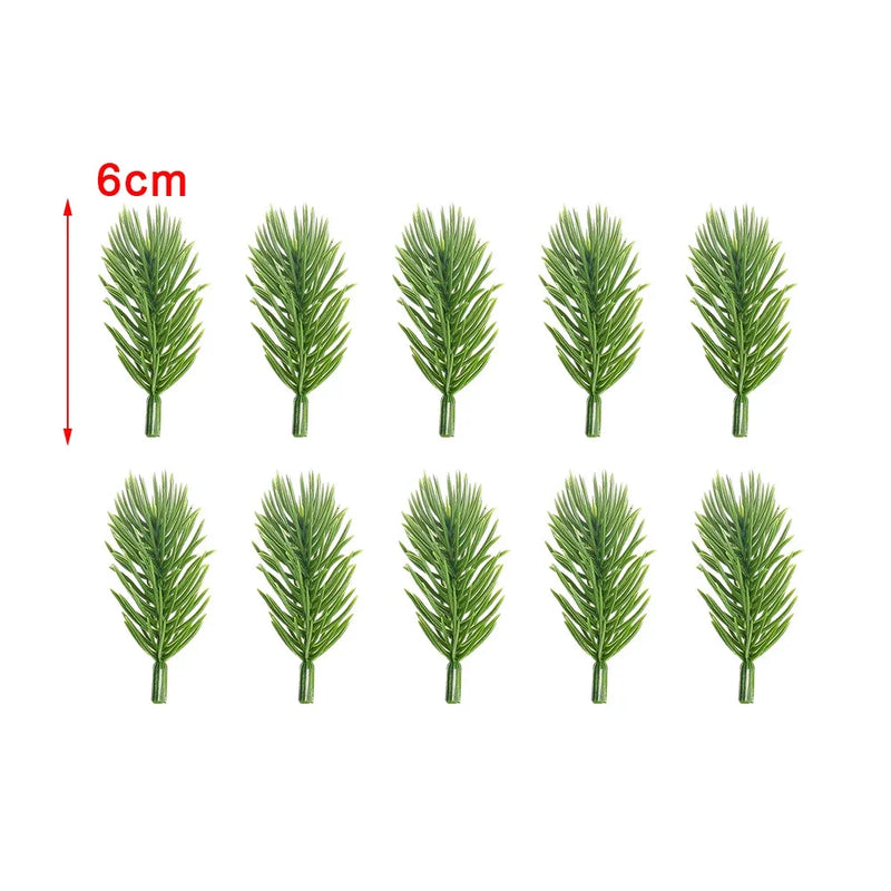 30/10Pcs Artificial Pine Needles Christmas Green Plant Pine Branch Fake Plants DIY Xmas Tree Garland Ornaments Home Decorations