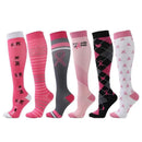 6 PAIRS Compression Socks Flowers Animal Fruit for Men Women Running Nurse Socks Nurses Sport Ladies Lady Womens Running