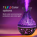 7 Colors Cracked Vase Air Humidifier Star Sky Deep Wood Grain Hollow Out Home Aromatherapy Essential Oil Aroma Diffuser 150ml