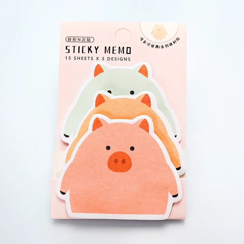 45Sheets Kawaii Paper Sticky Notes Creative Notepad Memo Pads Sticky Notes School Stationery Stickers Posted it Sticky Note Pads