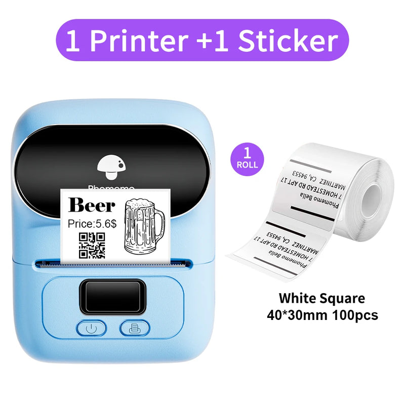 【Dropshipping Proce】Phomemo M110 Thermal Label Printer Wireless Portable Inkless BT Label Printer Use Self Adhesive Labels Paper